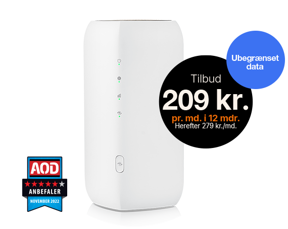 3Internet router tilbud 209 kr i 12 måneder
