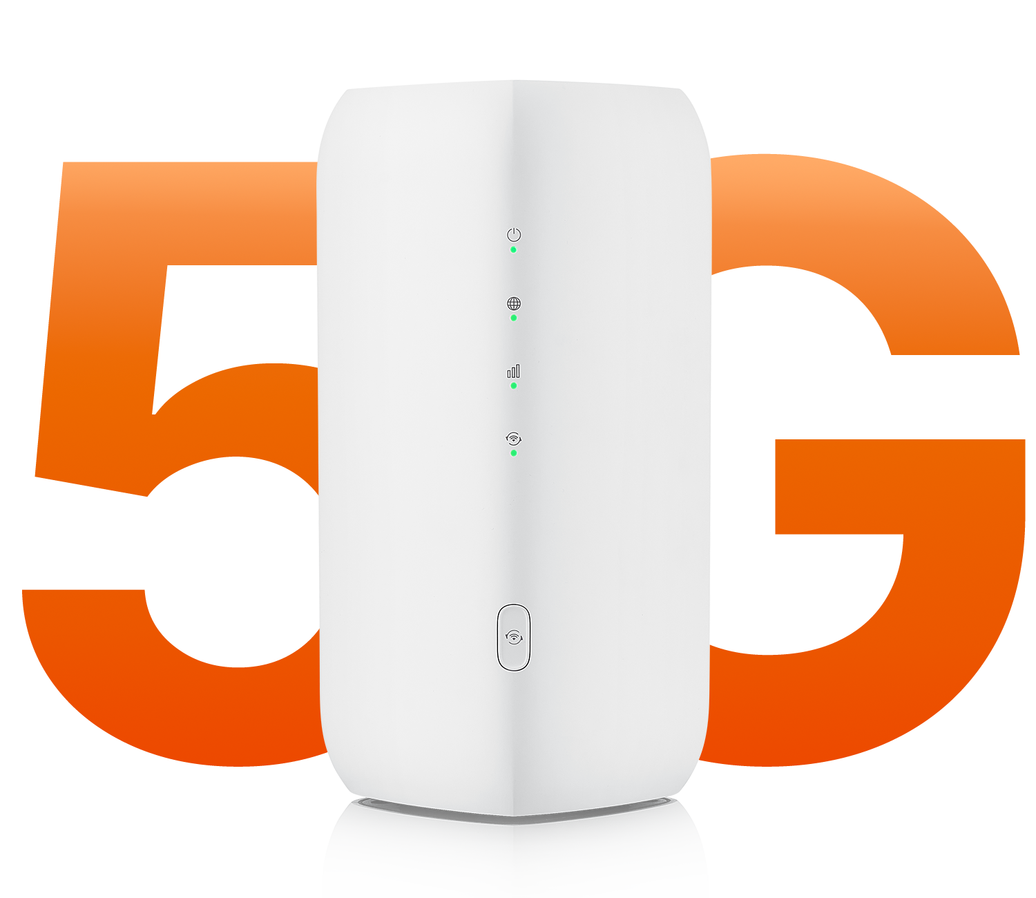 Hvid 5G router til 3Internet