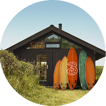 3Family surfer hytte