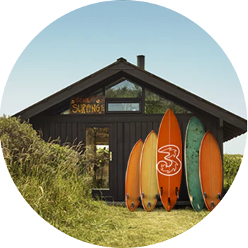 3Family surfer hytte