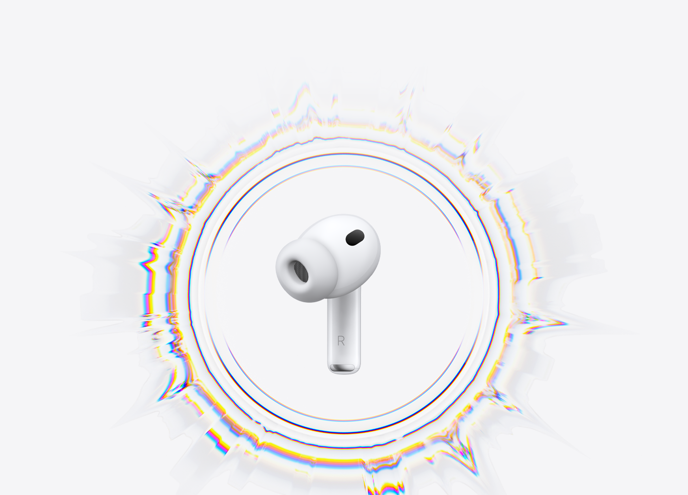 AirPods Pro 3 i cirkel