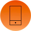 mobil ikon i orange cirkel