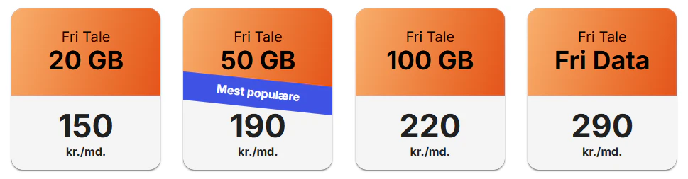 Fri Tale mobilabonnementer fra 3