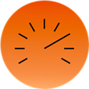 speedometer ikon orange cirkel