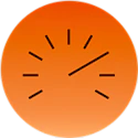 speedometer ikon orange cirkel