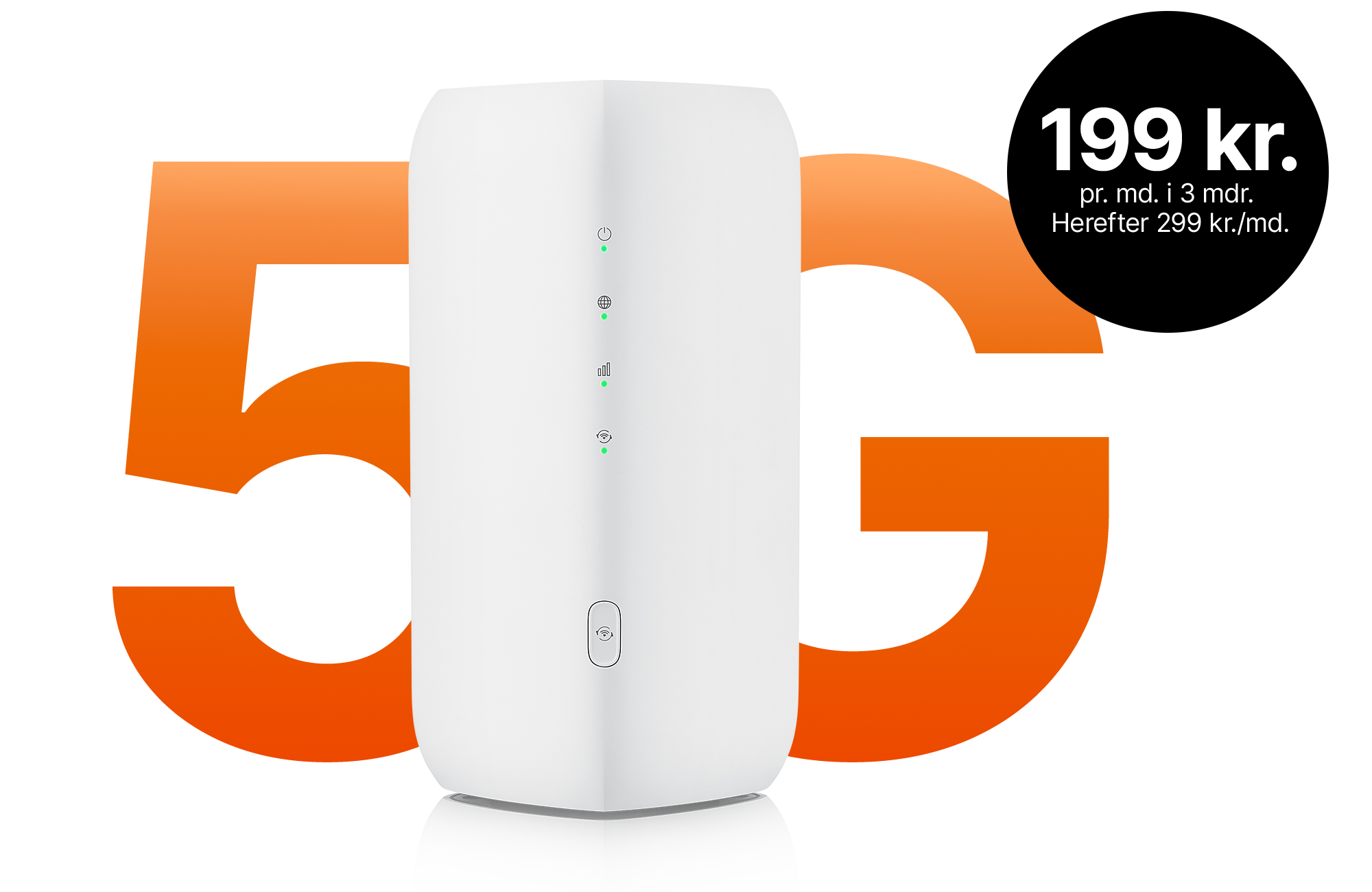Hvid 5G router 3Internet