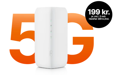 Hvid 5G router 3Internet