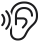 sort øre med bølger ikon airpods pro 3
