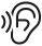 sort øre med bølger ikon airpods pro 3