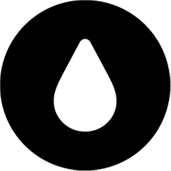 Sort dråbe ikon