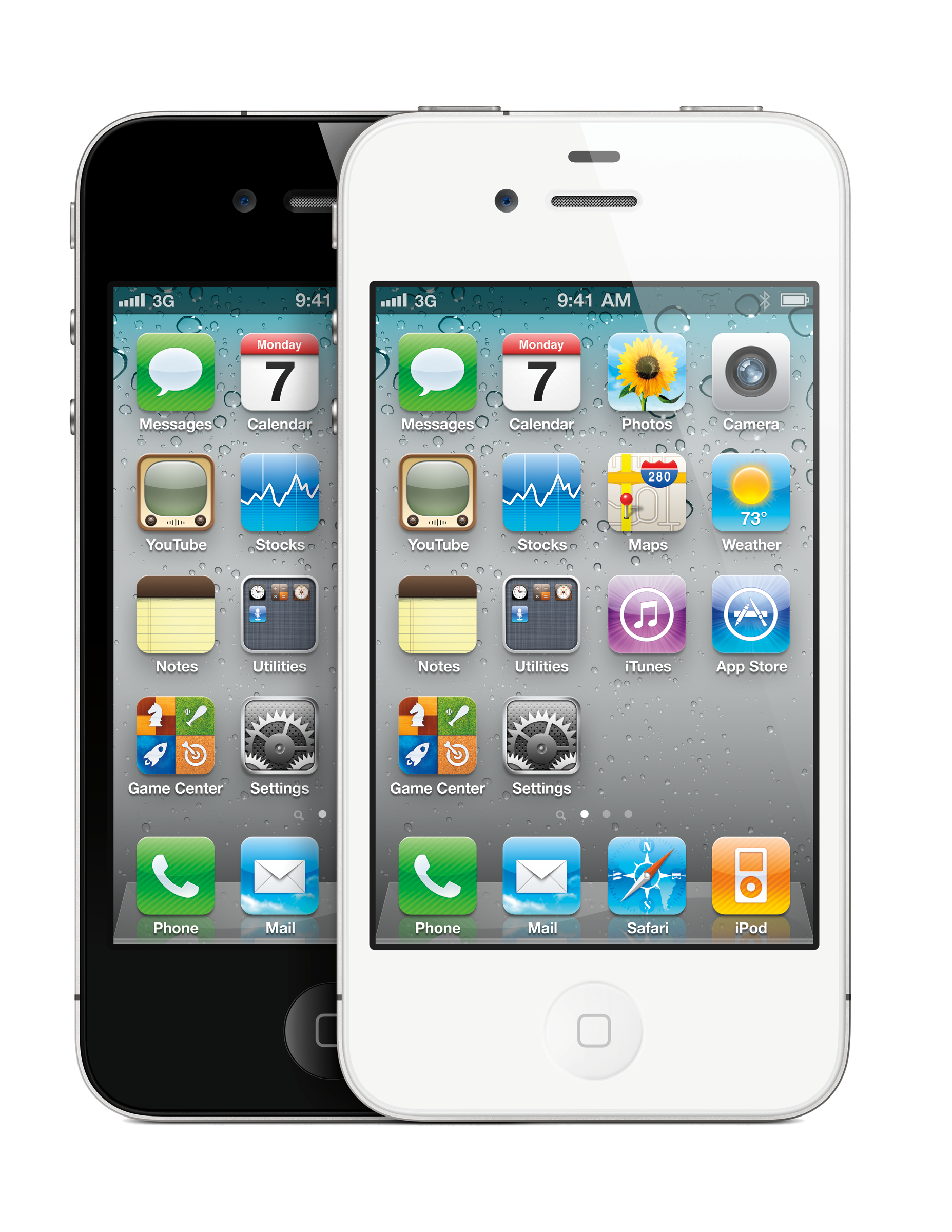 iPhone4 black white front frit