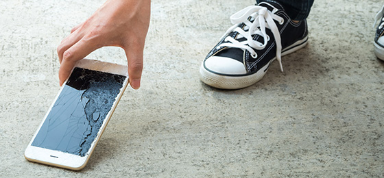 Ødelagt mobil