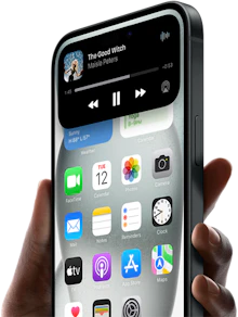 iPhone 15 - Dynamic island håndholdt
