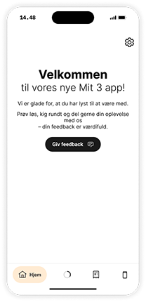 Mit 3 app startskærm