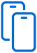 Mobiler icon - blå