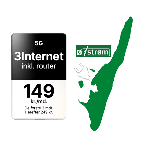 Få 3Internet på Langeland til 149 kr./md. de første 3 mdr.