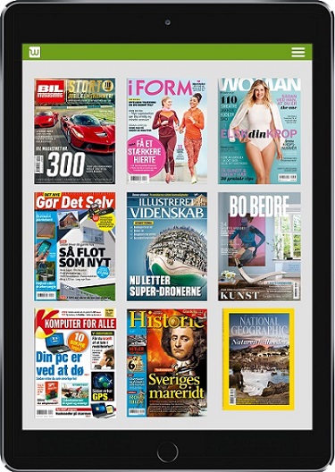 En tablet med magasiner. 