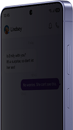 En Google Pixel-smartphone vist fra siden med en mørk skærm og lilla knap synlig på displayet.