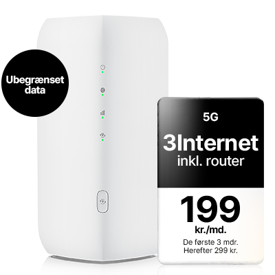 3Internet router, pris og ubegrænset data
