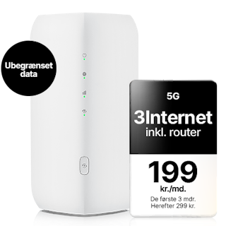 3Internet router, pris og ubegrænset data