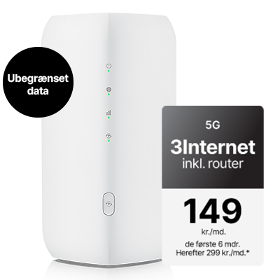 3Internet router, pris og ubegrænset data
