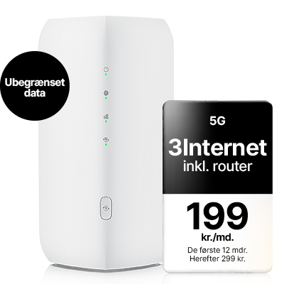 3Internet router, pris og ubegrænset data